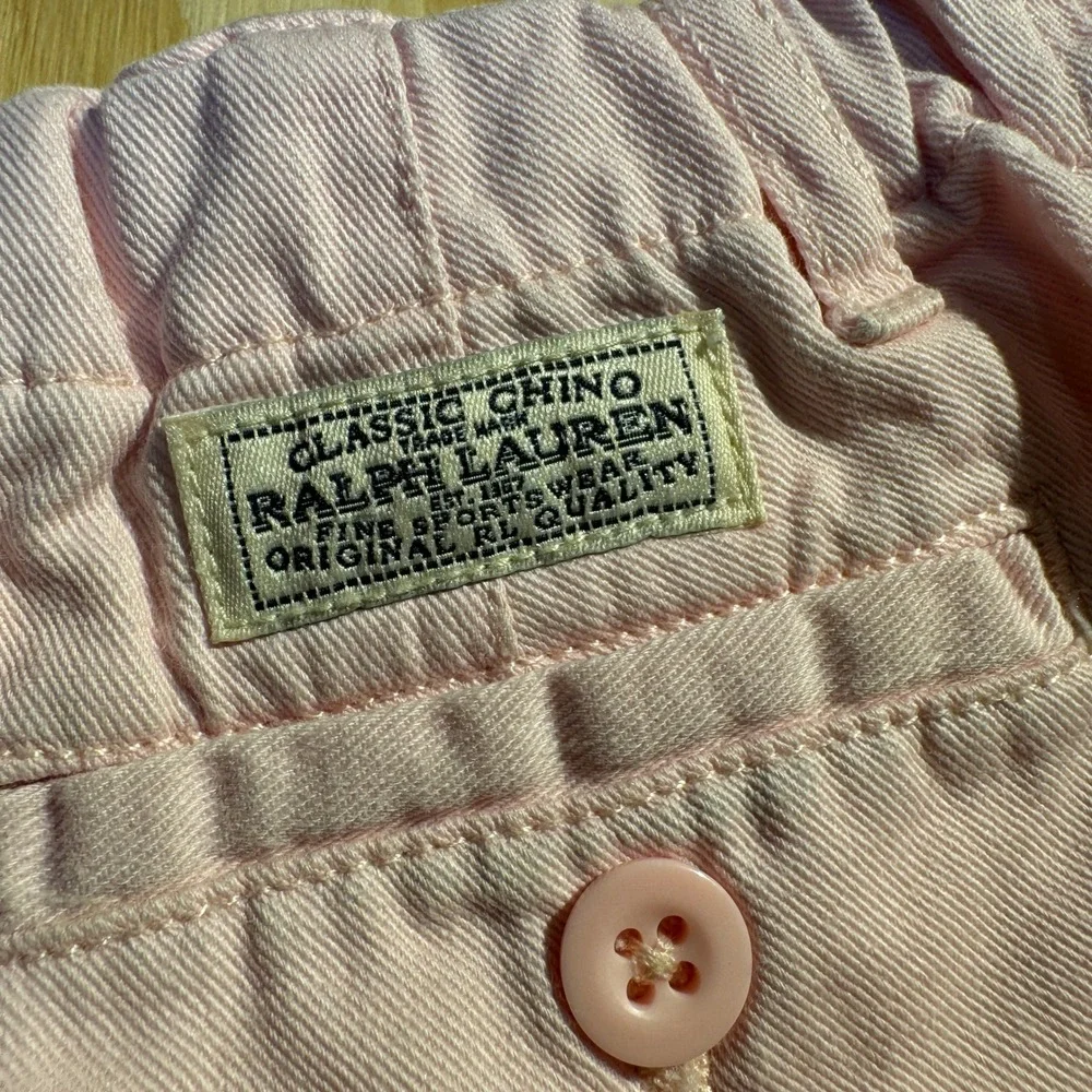Polo Ralph Lauren Girls Classic Chino Shorts Pink Elastic Waist Bottoms Size 5